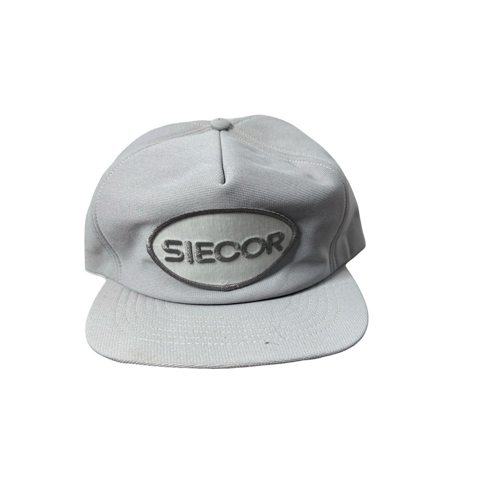 Vintage Siecor Fiber Optics Patch Silver Mesh USA Made‎ Snapback Hat